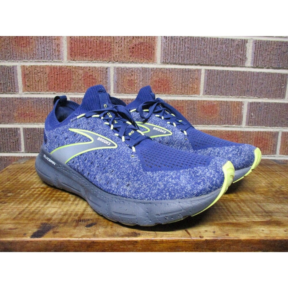 Brooks Mens Glycerin 20 1103841D404 Blue StealthFit Running Shoes Sneakers 13 D - Picture 2 of 13